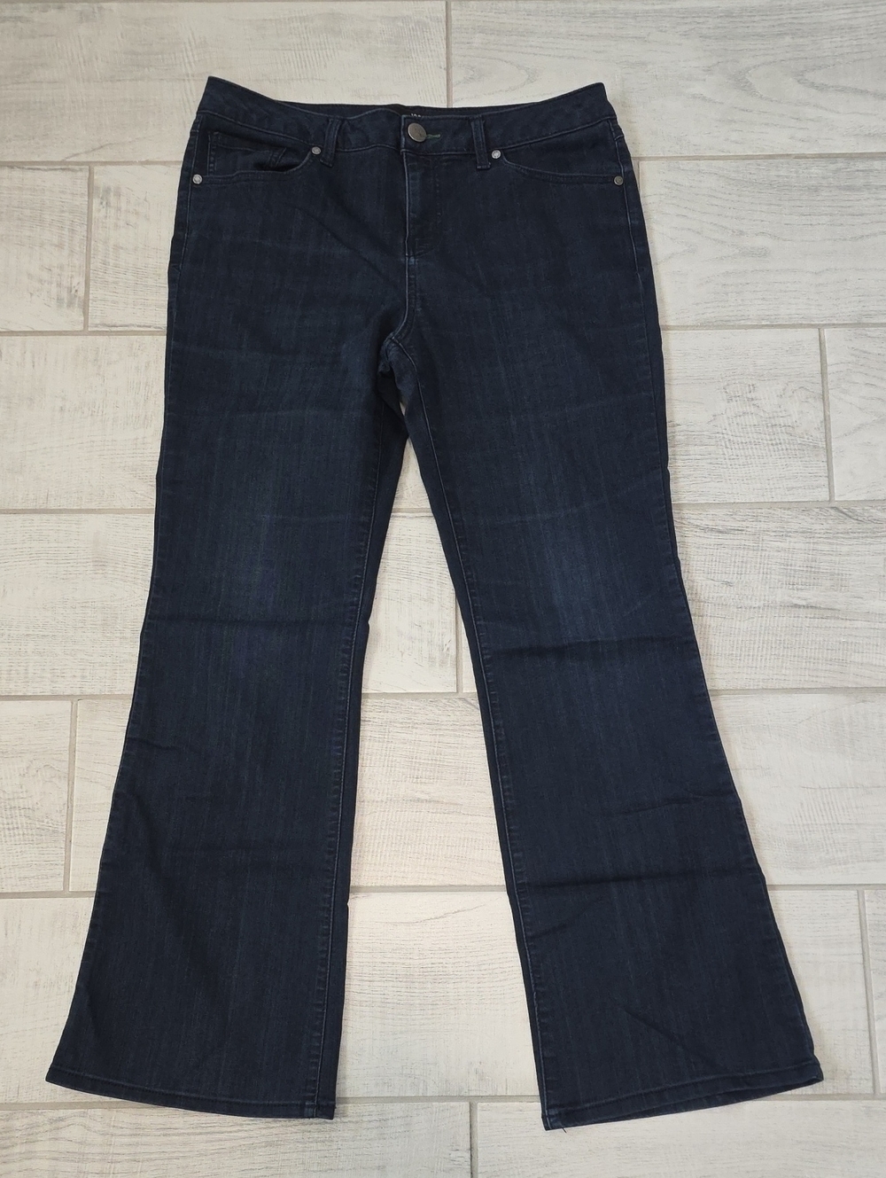 1822 Denim Flare Jeans Women's Size 14 Blue Stretch Denim